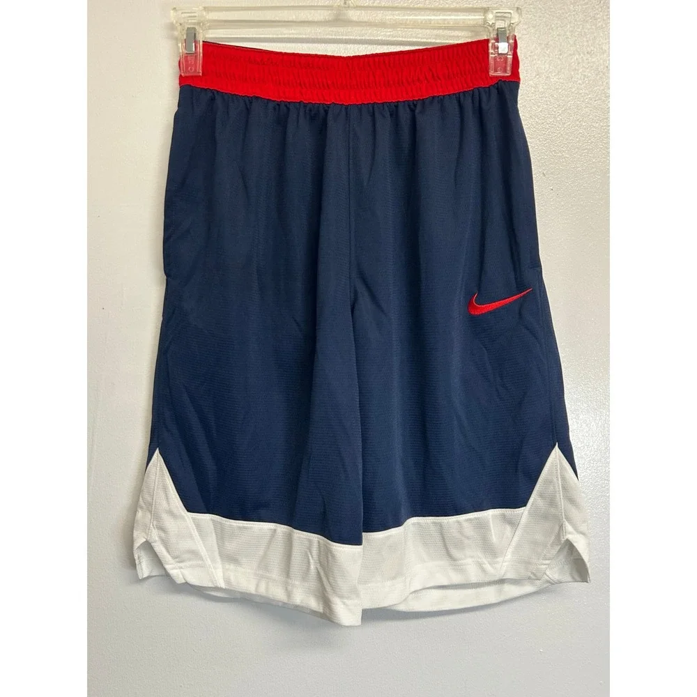 Nike Mens Navy Red White Dri-FIT Basketball Shorts AJ3914-419 NWT Small